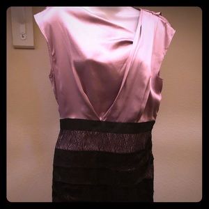 Max and Cleo satin and lace dress. Size 8.